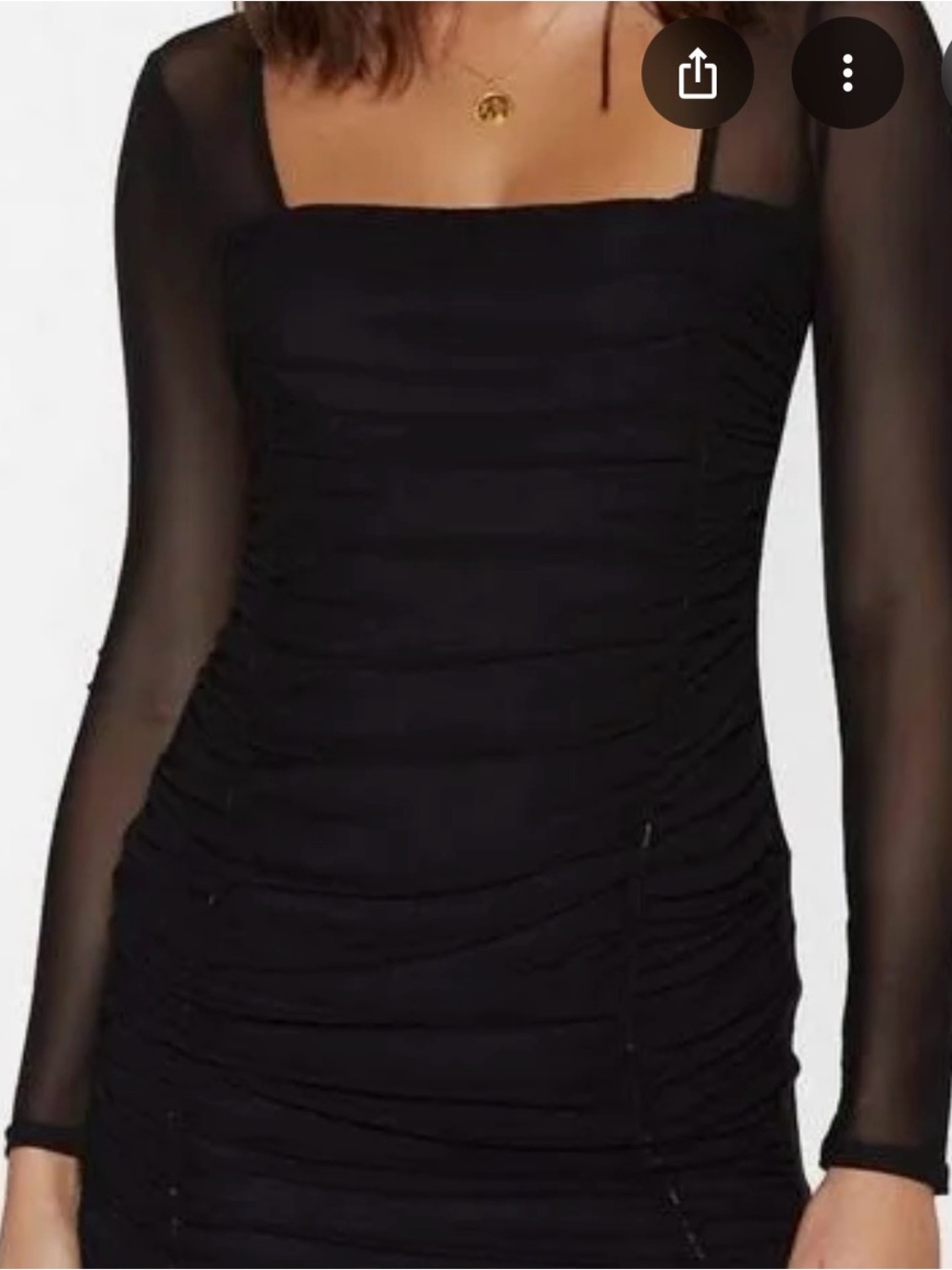 Nasty Gal On Our Mesh Ruched Mini Dress